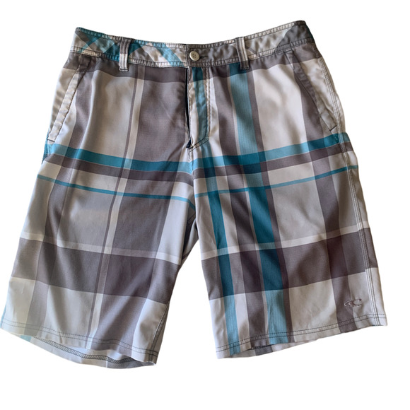 O'neill hybrid shorts sz 32 gray and teal - Picture 1 of 7